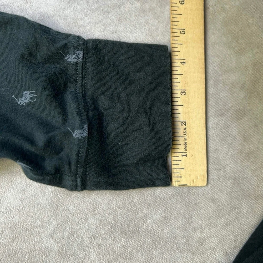 Polo Ralph Lauren Mens Black Allover Pony Logo Jogger Pajama Pants Size Large *
